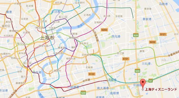 上海の地図