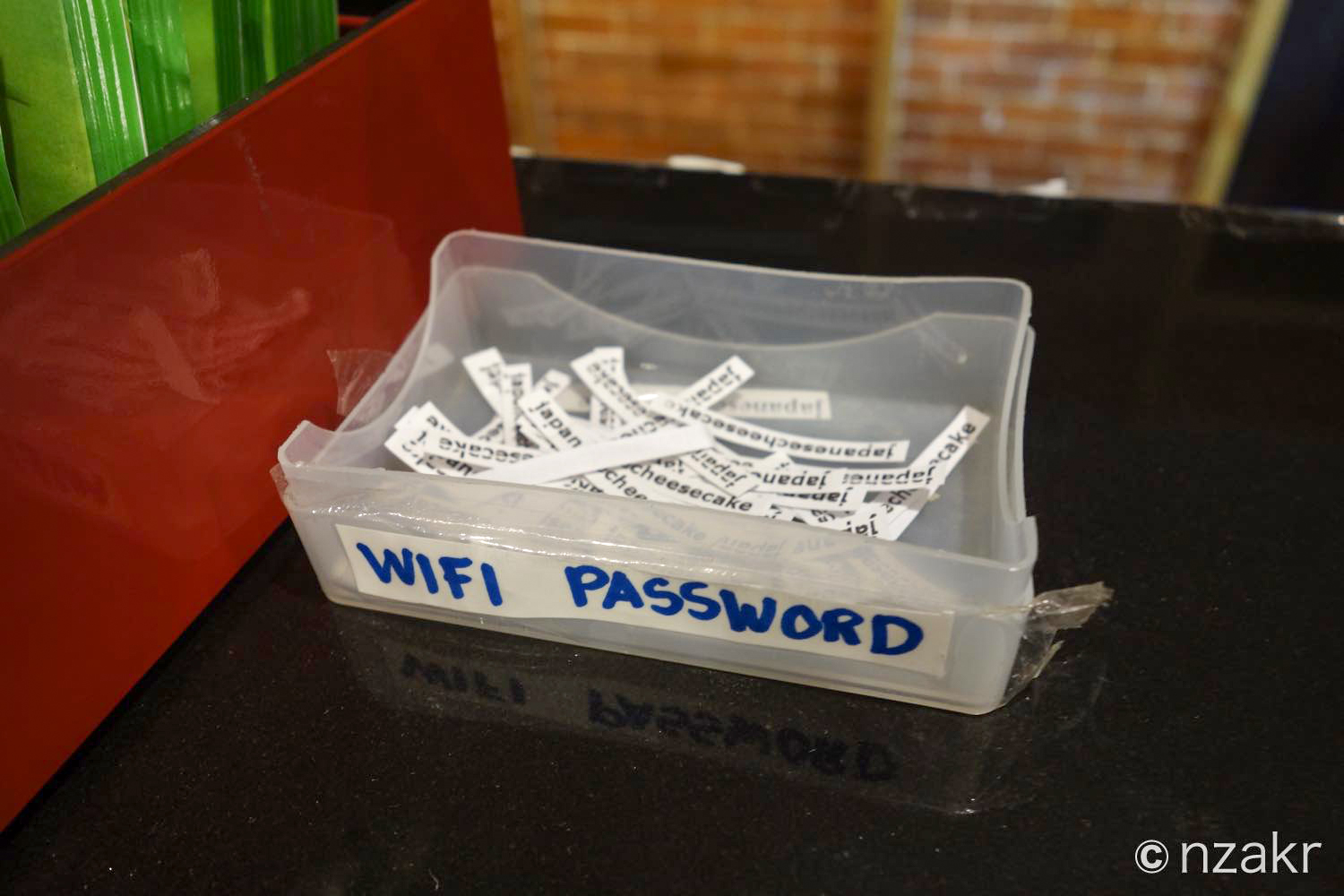 WIFIのパスワード